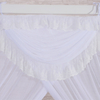 Nuevo diseño de poliéster blanco mosquiteras camas cuadradas dosel para cama doble