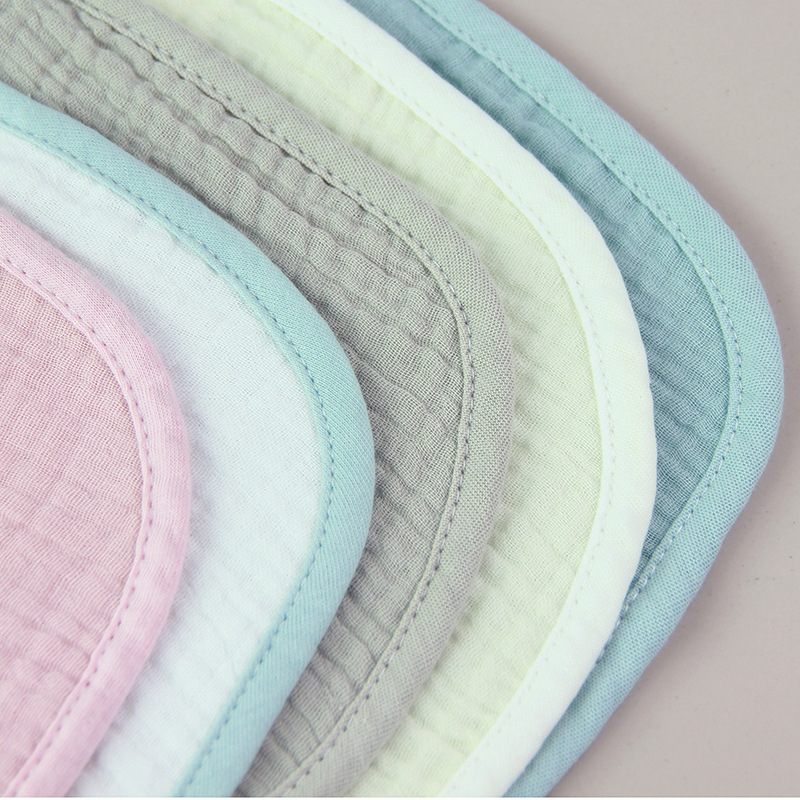 Paños de baba de hombro 100% algodón orgánico con toalla absorbente de rizo en el respaldo Baberos de algodón unisex para bebé