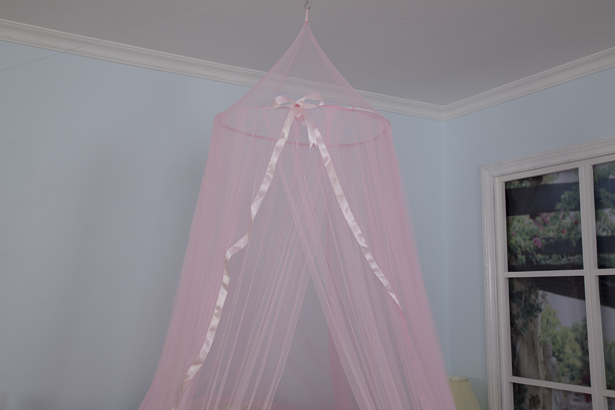 Gran oferta, buena calidad, estilo princesa, cinta rosa, paraguas, mosquitera, dosel para cama