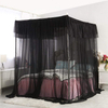 Mosquiteros de cuatro esquinas al por mayor, dosel de cama negro para interiores y exteriores