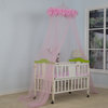 Toldo de cúpula decorativa de encaje de plumas rosas, dosel de malla transparente, transpirable y cómodo, cuna, mosquitera para bebés, favorita de las niñas