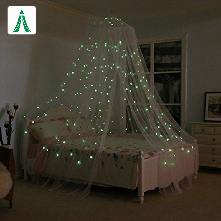 Mosquitera de algodón de diseño personalizado poliéster 100% para dosel de cama con estrellas