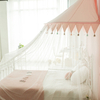 Toldos de cama de red de cama para niños con bolas de banderas rosadas personalizadas para cama de niñas