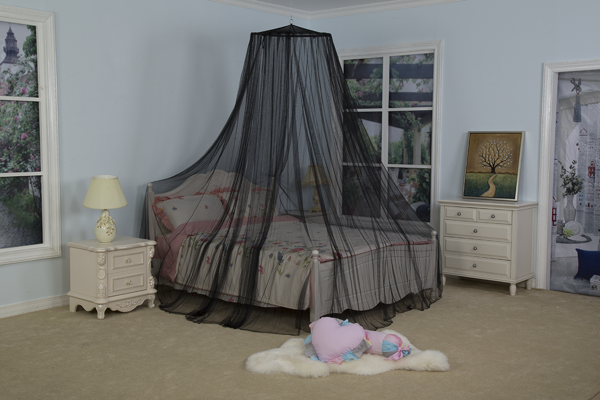 La más nueva decoración del hogar Cama Kid Canopy Black Princess Mosquito Net