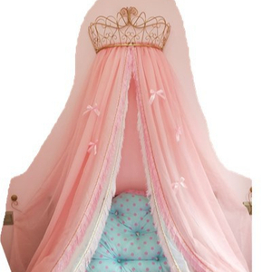Corona cama cortina princesa nórdico Retro doble borla europeo decorativo cabecera fondo mosquitera