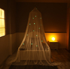 2020 Popular dormitorio infantil cama dosel luminoso copo de nieve decoración mosquiteras