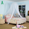 Elegante cúpula redonda blanca cama dosel red princesa mosquitera