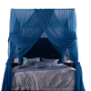 2020 piso de palacio de lujo de alta gama cifrado de tres puertas decoración de habitación interior cama tamaño King mosquitera cuadrada