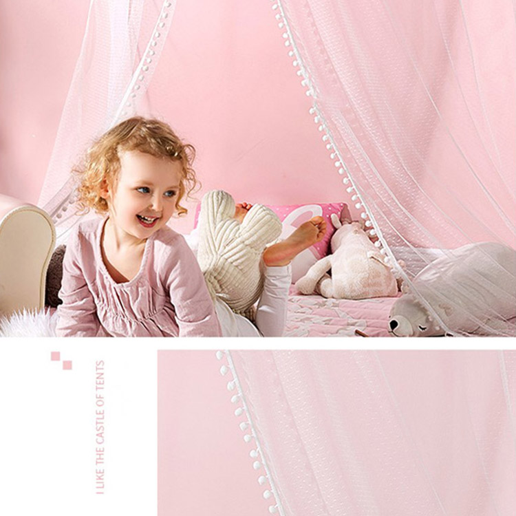 Dosel de cama colgante de color rosa para niños de interior para niños
