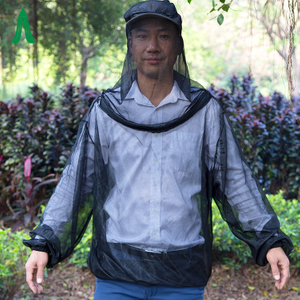 Chaqueta de mosquitera portátil con red de cabeza/trajes de cuerpo de red de insectos