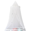 Cama de bebé para interiores, dosel, decoración de estrellas, malla transparente blanca, cortina de cama para niños, mosquitera