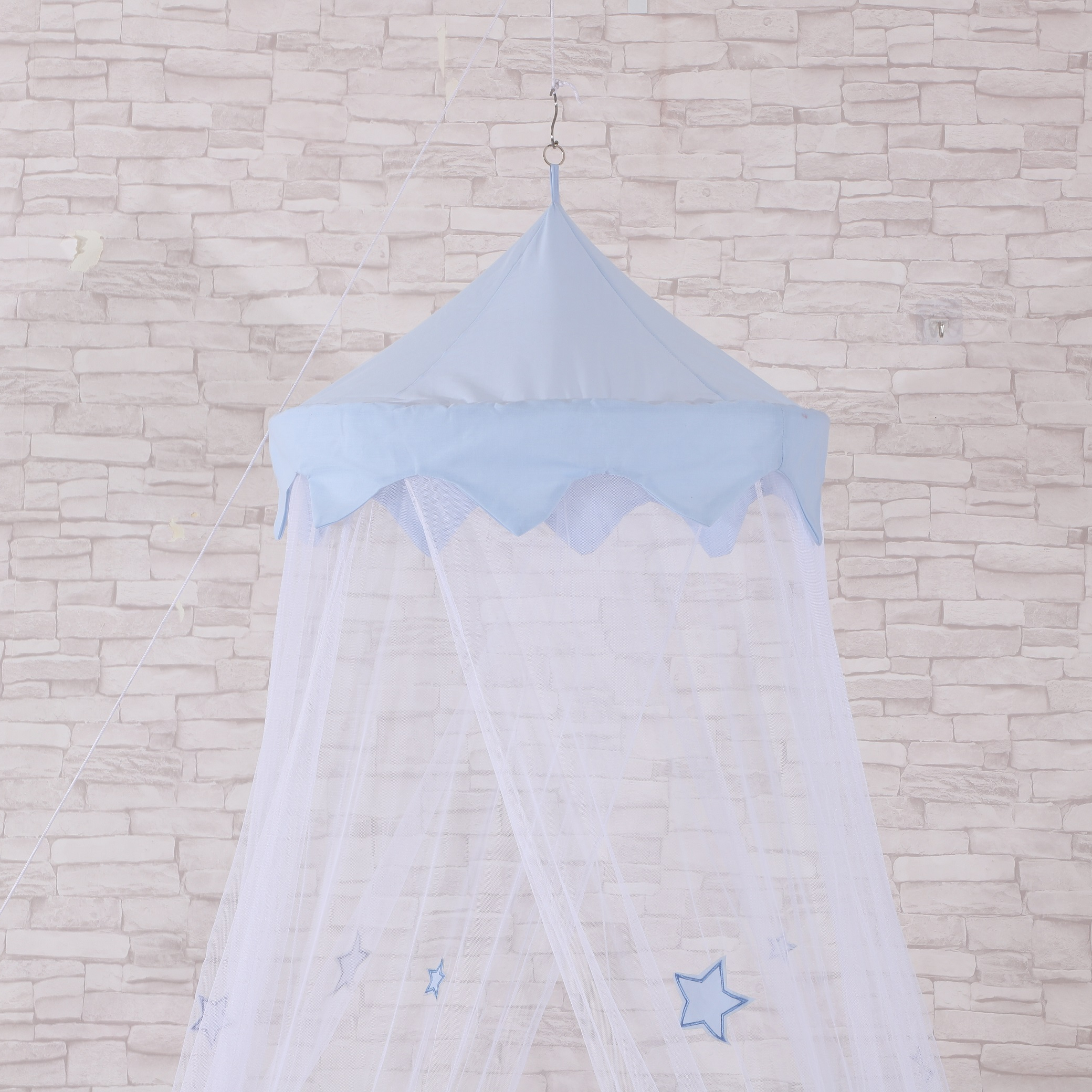 2020 nuevo estilo azul 100% poliéster niños hermosas estrellas paraguas mosquitera