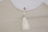 Elegante juego de dosel para cama con red protegida contra mosquitos con poste de cuatro esquinas, beige, Full/Queen/King