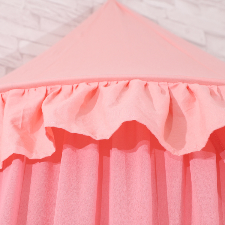 Nuevo estilo poliéster rosa mosquiteros Circular princesa niñas cama dosel