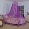 La mosquitera más Popular con lazo de aguja púrpura, decoración de serpentina, dosel para cama, decoración de habitación de niña, mosquitera para bebé