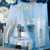 Mosquitera de techo con gancho pegajoso, doble capa gruesa, cama para madre, litera de techo, mosquitera para cama alta y baja para un niño