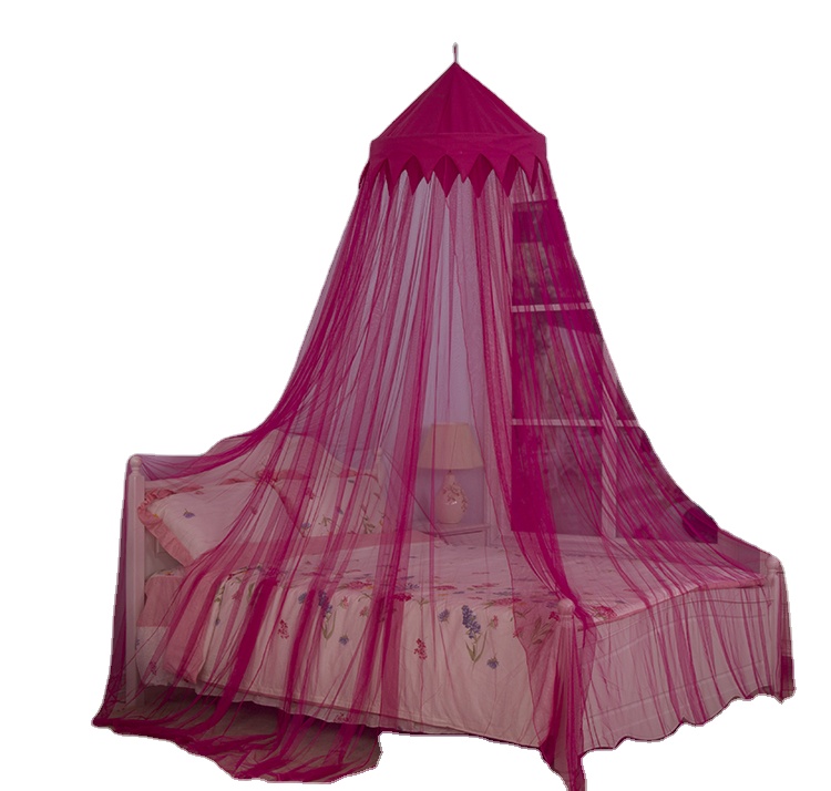 2020 diseño de moda corona decoración brillante rosa rojo colgante malla mosquitera