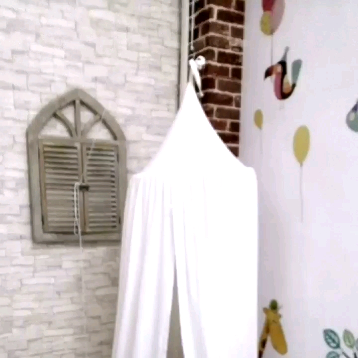Decoración del hogar cúpula colgante algodón princesa niñas cama blanca dosel para niños