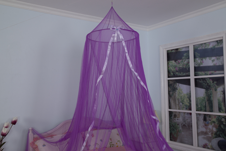 Diseño personalizado niños princesa bebé cama dosel cortina cúpula superior redonda colgante mosquitera cubierta para ropa de cama