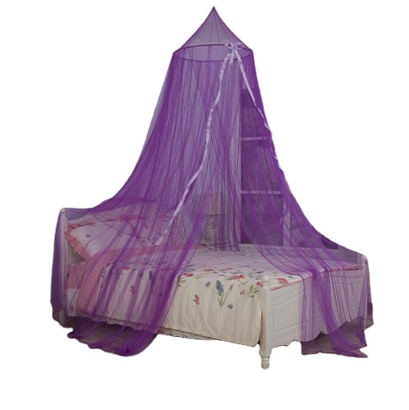 2020 Mosquitera colgante de decoración de seda elegante bastante púrpura