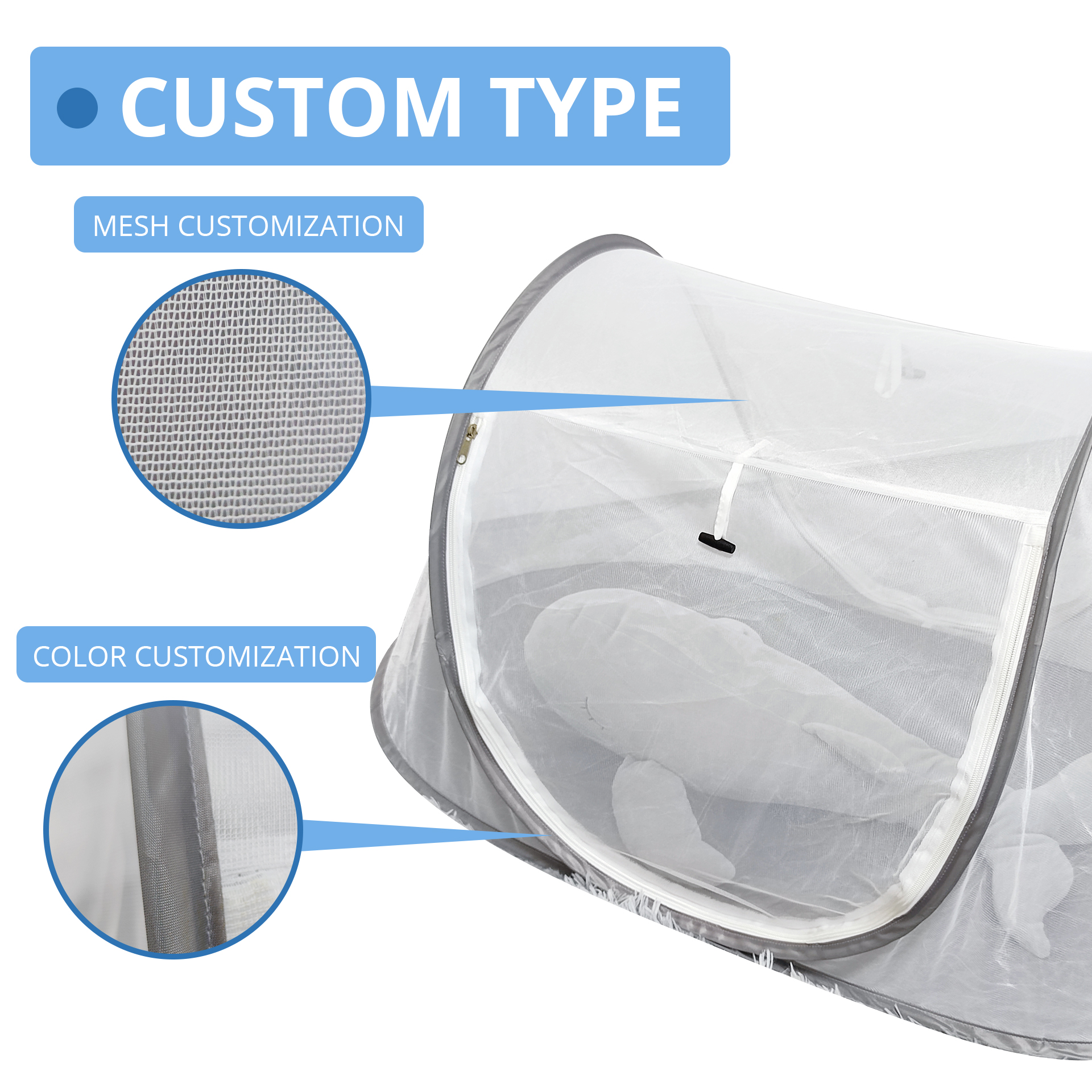 mosquitera bebe plegable Fácil de llevar Sin instalación Personalizable para niños Dosel para cama de bebe Aire y ventilación Gran espacio