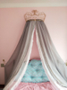 Corona cama cortina princesa nórdico Retro doble borla europeo decorativo cabecera Fondo mosquiteras