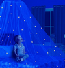 Mosquitera con dosel de cama de nuevo diseño con estrellas fluorescentes que brillan en la oscuridad para niños