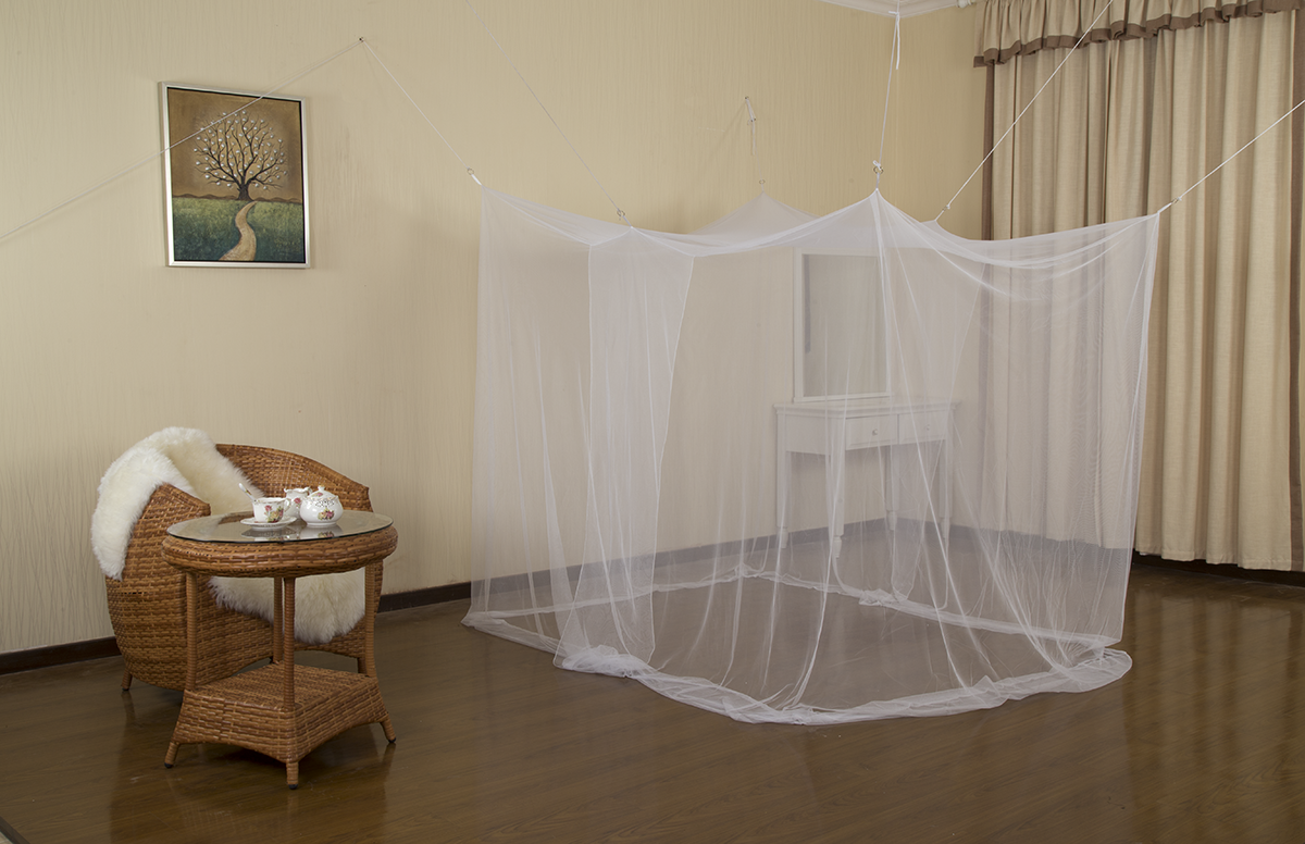 Venta al por mayor de uso familiar Anti-mosquito Box Net Colgando Mosquitera para adultos